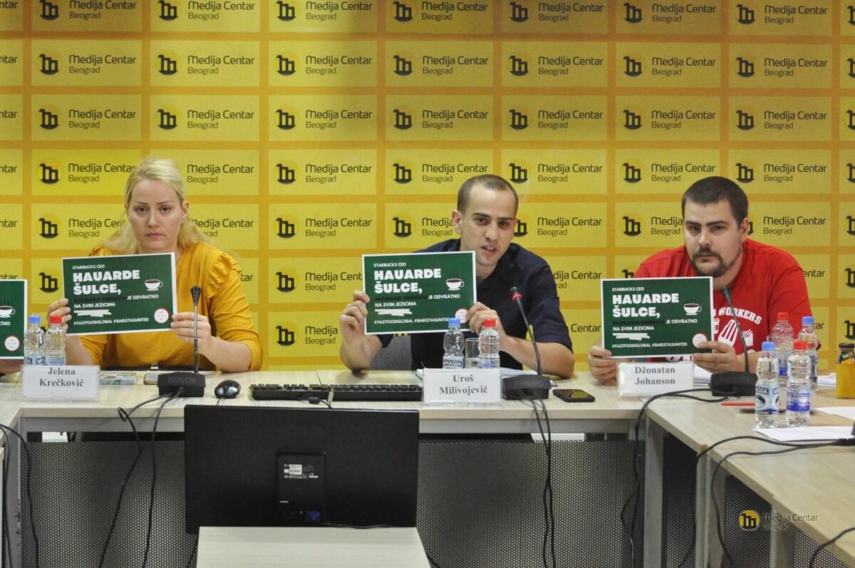 Sa konferencije za medije sindikata Nezavisnost