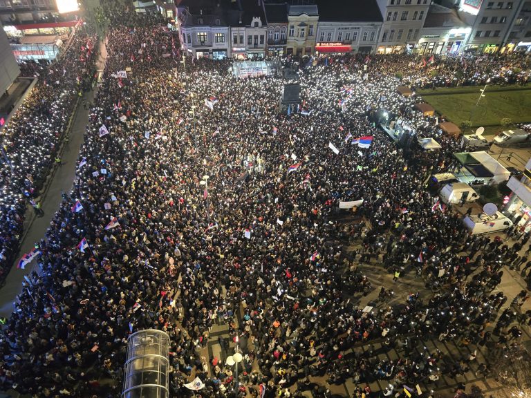 Protest u Nišu prvog marta 2025.; Foto: Mašina