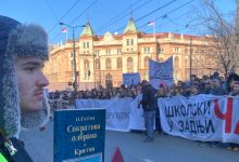Krizni školski semafor: Tri od pet škola u Srbiji su u kritičnom stanju Protest prosvetnih radnica Školski čas u zadnji čas; Foto: Mašina
