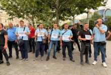 Protest radnika GSP-a u Beogradu; foto: Mašina