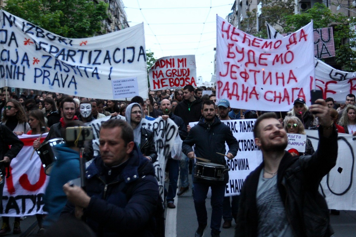 Jedan od Protesta protiv diktature, april 2017. godine; Foto: Marko Miletić