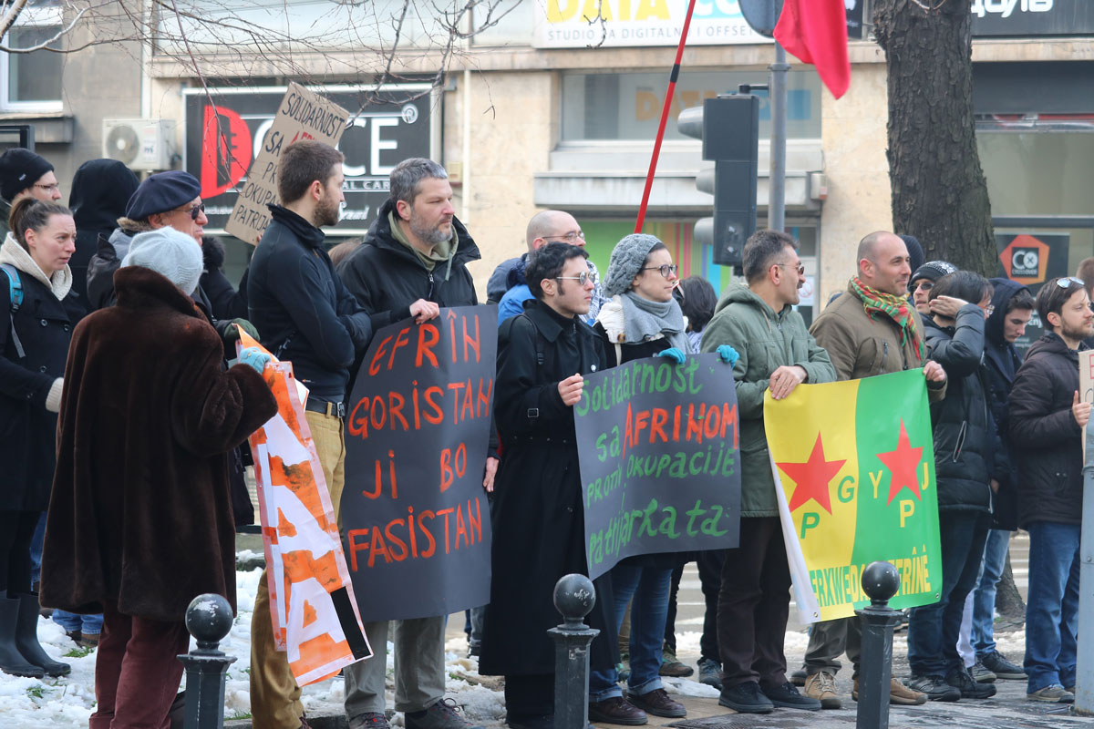 Skup podrške Afrinu u Beogradu; Foto: Ana Vuković / Mašina