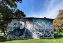 Feudalizacija javnog prostora, Branislav Dimitrijević o alternativnoj lokaciji za spomenik Draži Mihailoviću draža grafiti (1)