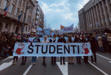 Protest ispred Ustavnog suda u Beogradu; Foto: Mašina