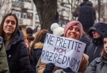 Skup podrške profesorima Pete beogradske gimnazije, 20. januar; Foto: Iva Tanacković