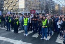 Petnaest minuta tišine ispred Pravnog fakulteta u Beogradu.