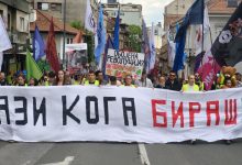 Većina za izbore, većina za promene Protest studenata u Beogradu Foto: Mašina