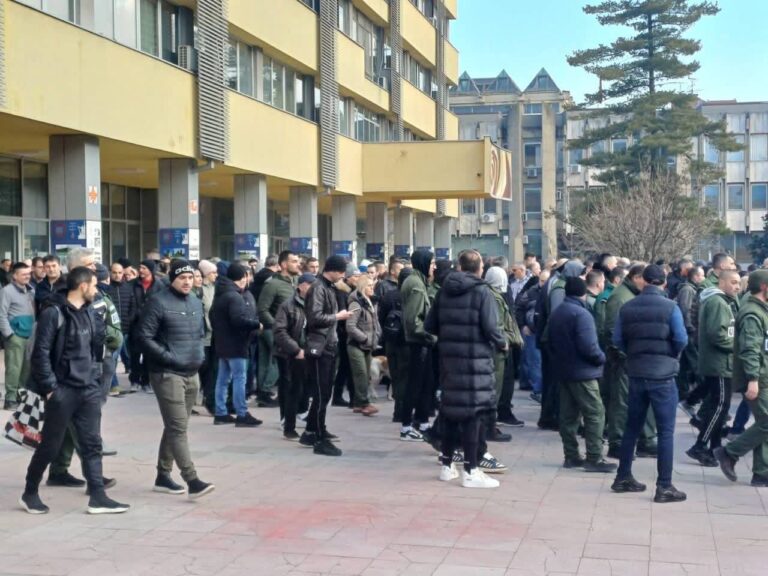 Radnici GIR-a ispred Skupštine Kraljeva