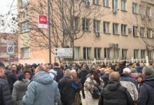 Saslušanja privedenih poljoprivrednika u Šapcu Šabac, protest ispred OJT