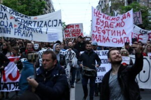 Jedan od Protesta protiv diktature, april 2017. godine; Foto: Marko Miletić