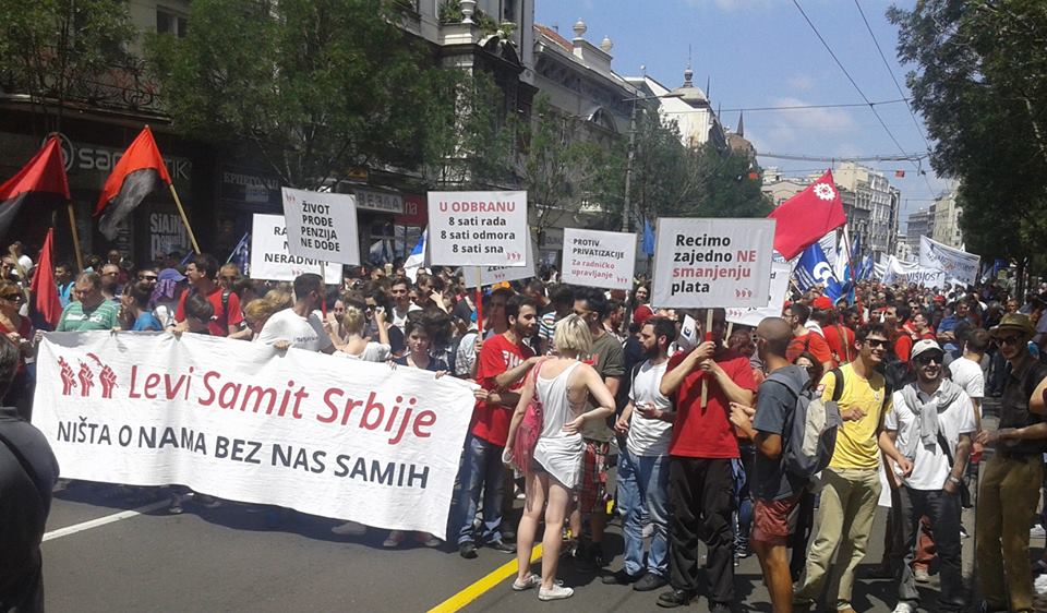 Veliki broj studenata je prisustvovao protestu protiv Zakona o radu