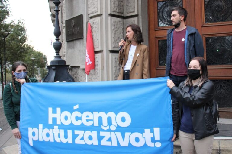 Protest Hoćemo platu za život