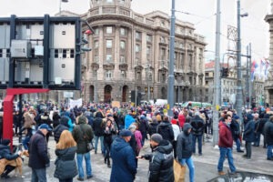 Protest ispred Vlade Srbije