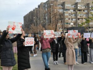 Protest srednjoškolaca; Foto: Mašina