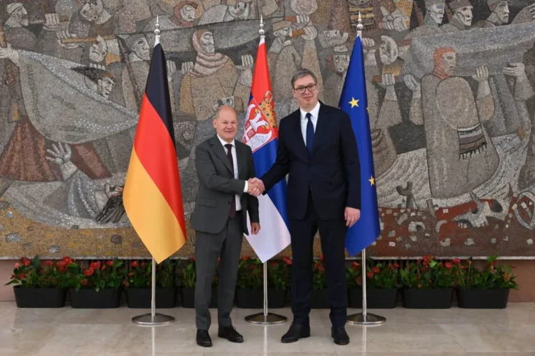 Olaf Scholc and Aleksandar Vučić; Photo: Serbian Presidency/Dimitrije Goll