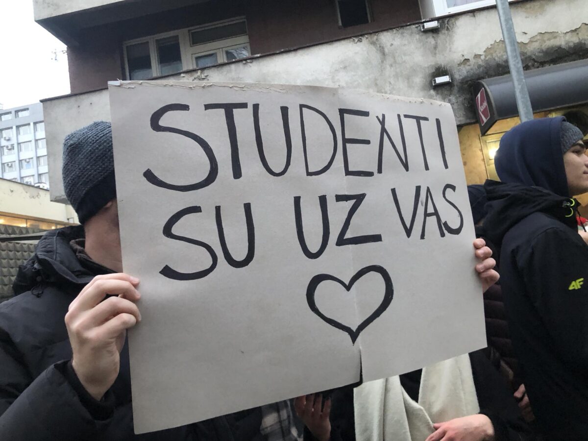 Valjevo, protest; Foto: Vladimir Radosavljević